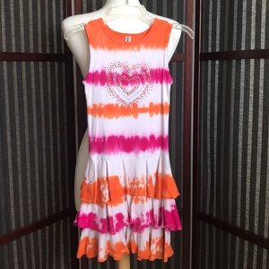 Girl’s sleeveless tie dye dress